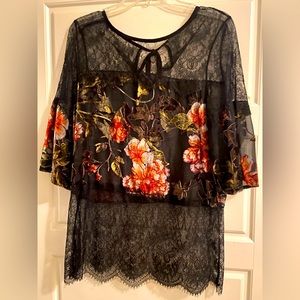 Lola sheer tie-back top